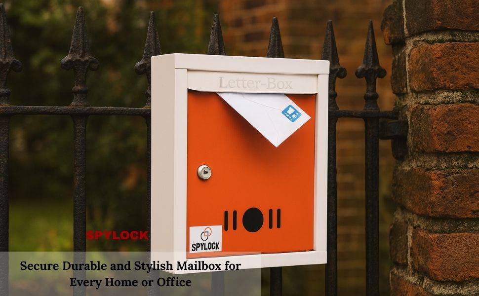 Heavy Metal Mail Box (Orange) for Home and Gate Wall Mount - Letter Post Box Size 9 * 11 * 3 Inch