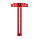 Woodworking Scriber Marking Line Ruler, 13.7"/35cm Adjustable T-Square Ruler with Dual Imperial/Metric Scales, Aluminum Alloy Sliding Square Ruler for Measure Angles, Position, Draw Lines