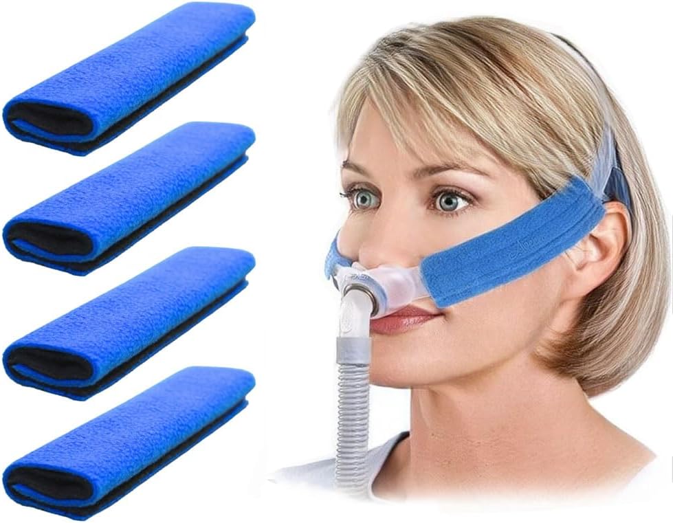 4-Packs CPAP strap covers, Soft Fleece CPAP strap comfort pads, CPAP face pads, Comfortable CPAP supplies for CPAP mask, CPAP accessories for sleep apnea mask, CPAP pads, comfort supply for CPAP