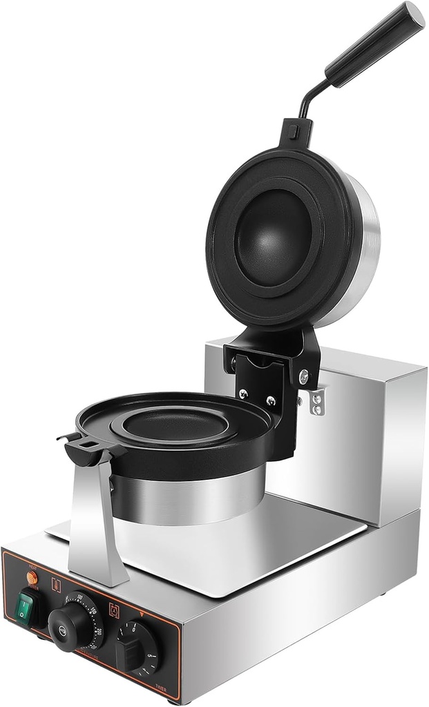 Electric Burger Waffle Maker,1200W Ice Cream Filling Waffle Maker with Temp and Timer Control,Hamburger Sandwich Press Machine for Home Commercial Breakfast Shops Schools