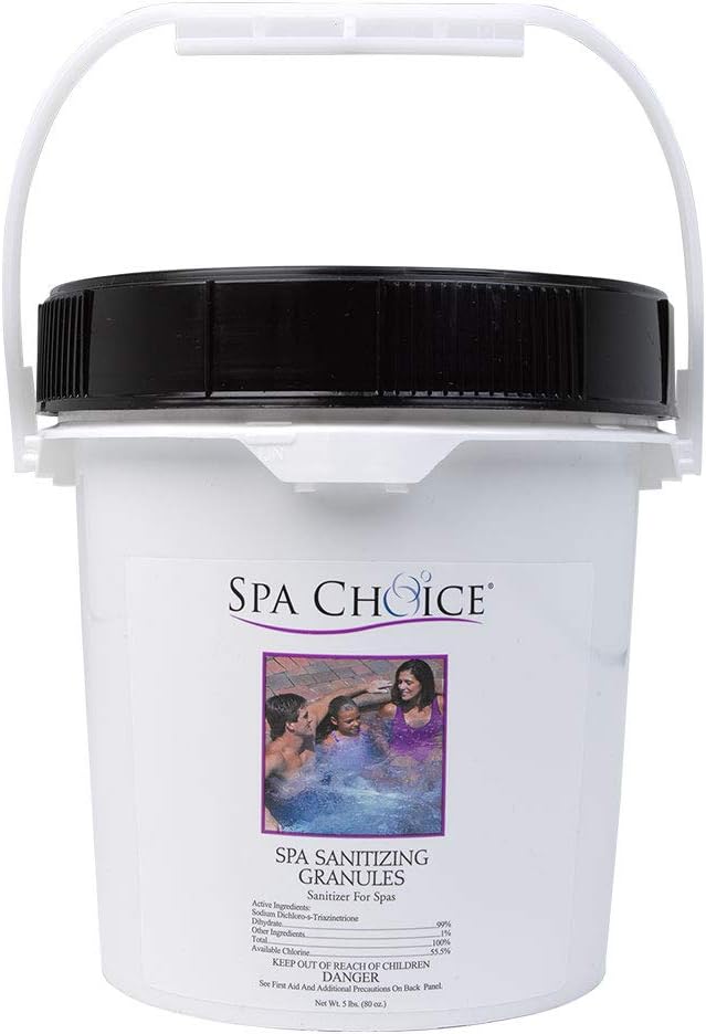 SpaChoice 5-Pounds Premium Spa Sanitizing Granules, Spa Chlorine Granules for Hot Tub, Made in USA