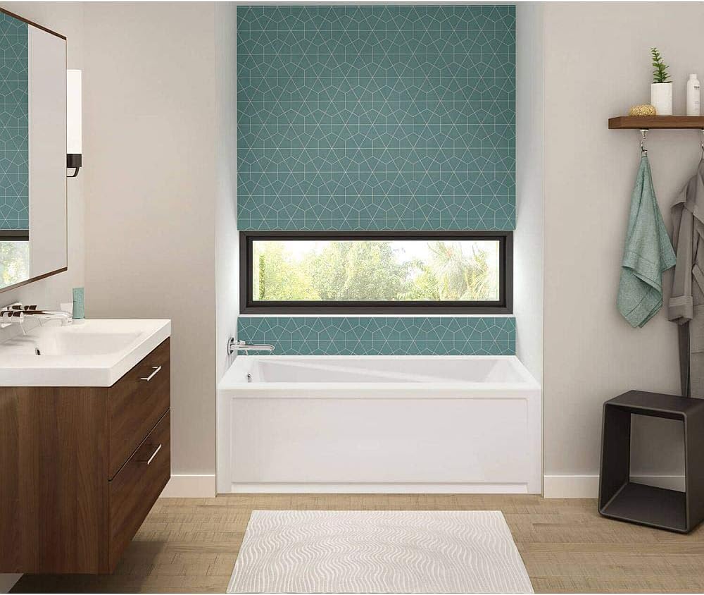 MAAX 106172-R-000-001 Exhibit Acrylic Right-Hand Bathtub, 59.875-in L x 36-in W x 18-in H, White