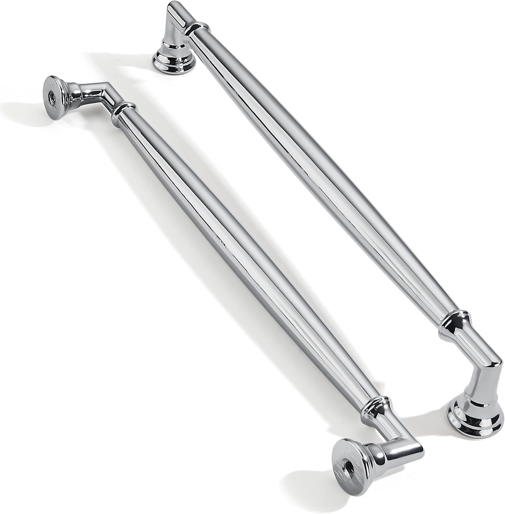 10 Pack 8 Inch Hole Center Polished Chrome Cabinet pulls Solid Heavy Duty Cabinet Pull Cabinet Handles Kitchen Cabinet Hardware Vanity Handles Bathroom Cabinet pulls