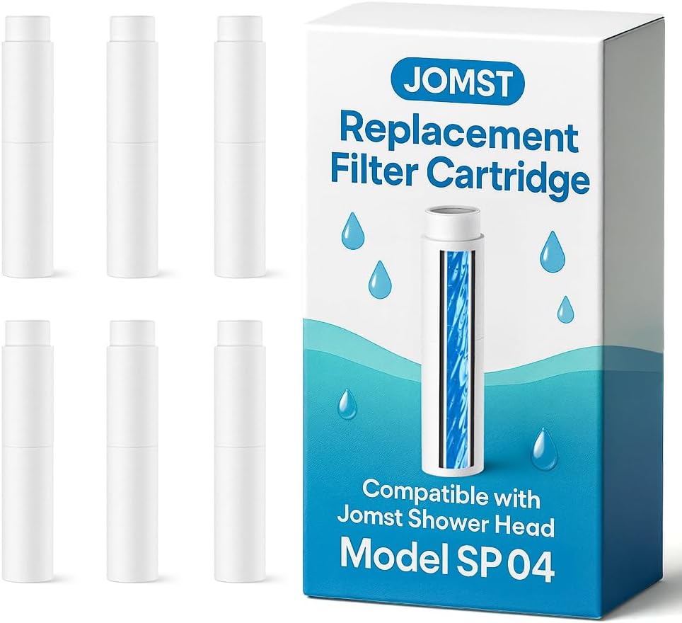[6 Pack] 18-Stage Shower Filters for Hard Water – Designed Exclusively for JOMST Shower head (ASIN: B0FSJHF3Z3), Removes Chlorine & Harmful Substances – Only for SP04 Model