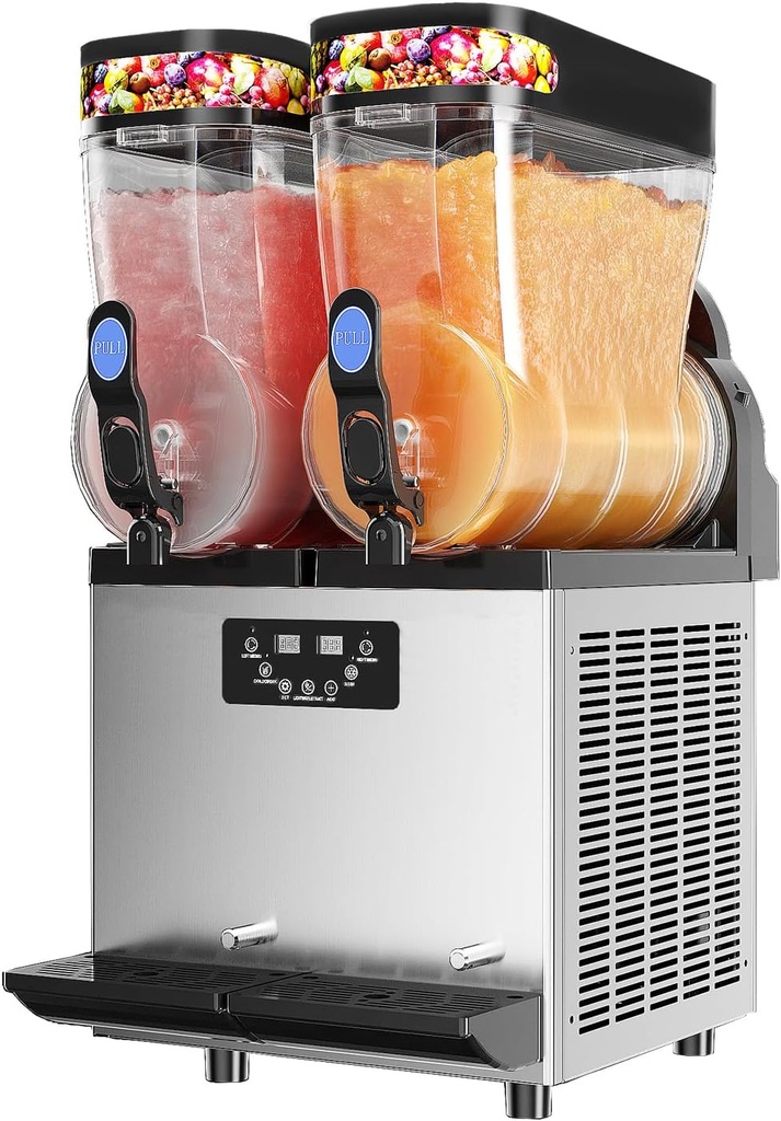 Commercial Slushie Machine - 30L Tanks Commercial Slushy Maker Machine 110V 1000W 304 Stainless Steel Margarita Machines Efficient Cooling Slush Maker Perfect for Bars Cafes Restaurants