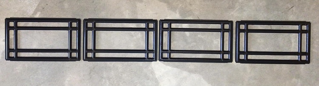 4 Clopay Prairie Replacement Decorative Inserts for Short Panel Clopay Garage Doors Black