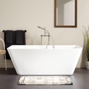 Signature Hardware 948782-64 Laxson 65" Acrylic Soaking Freestanding Tub with Integrated Drain and Overflow - White