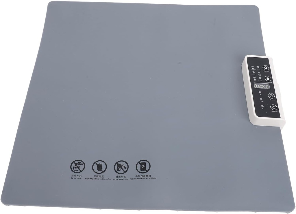 14.6x15.0in Electric Warming Tray Rollable Full Surface Heating with 5 Temperature Settings 1H 2H 4H Timer Silicone Food Warmer for Gatherings Parties Daily Use (Gray)