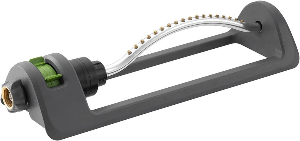 Lawn Sprinkler, HH Together Oscillating Sprinkler with 18 Hole Brass Nozzles, Watering for Lawn & Garden Covers up to 3,600 sq.ft, Easy Adjust Range Control