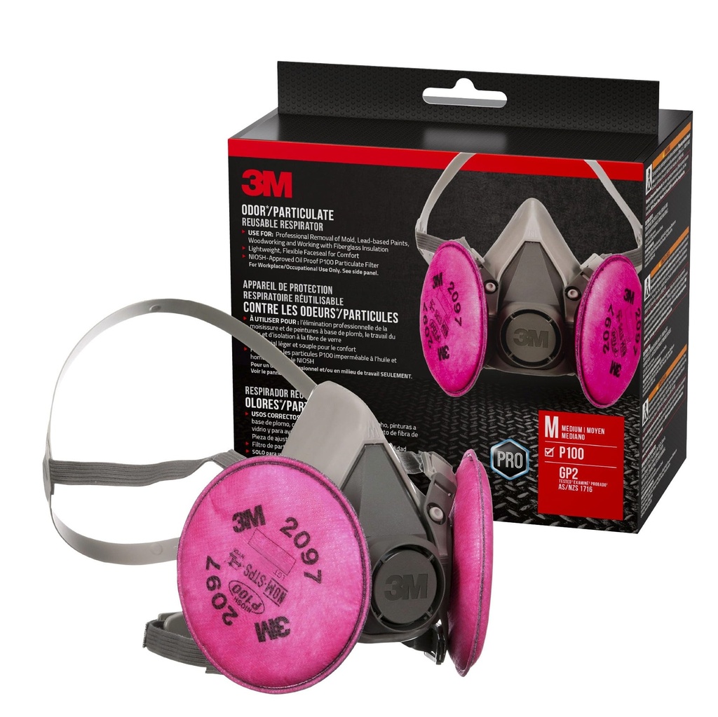 3M P100 Performance Mold & Bly Maling Removal Respirator, Medium