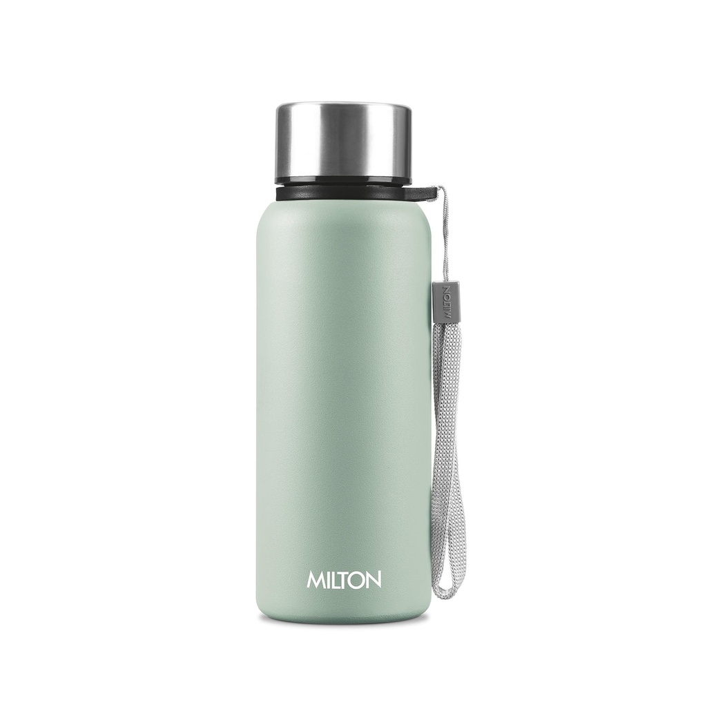 MILTON Brim 600 rustfrit stål vandflaske 560 ml, Enkelt varmet, ISI Certificeret I læk Bevis Lid, Rust Bevis I For School, Office, Gym I Light Green