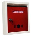 Hustle Grind Mail Box / Letter Box til hjemmet og Office Note 124; Gate og Wall Mount med Key Lock Big Size (rød)