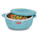 MILTON Aspire 1500 Servering gryderet, Dobbelt opvarmet indvendig rustfrit stål, PU isoleret køkken Hot Pot, Holder mad varm & frisk til Roti, Biryani, 1180 ml, Blå