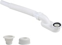 Flexible Bathtub Drain Pipe, Upgraded No-leak Low Profile 1 1/2 P Flat Drainage Pipe Kit, Flat P Trap Freestanding Tub Drain Flex-Drain for Bath