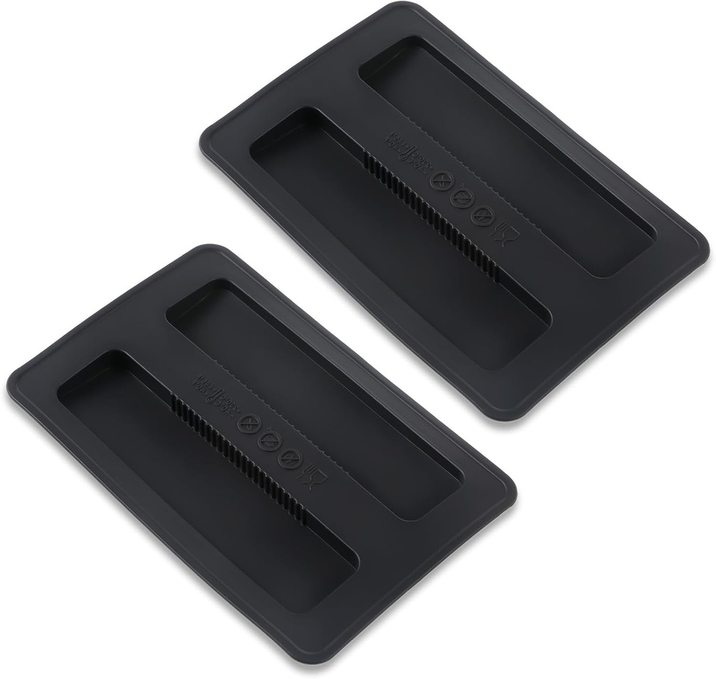 Ouligay Toaster Cover Small Appliance Covers, 2 Slice Silicone Toaster Covers, 2 Slice Wide Slot Toaster Dust Cover, Black Bread Machine Protector