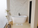 67 Inch Large Acrylic Freestanding Bathtub, Extra Deep Soaking Tub with Stainless Steel Bracket Double Wall Insulation, Heat Retention Ergonomic Design for Master Bathroom Luxury Use