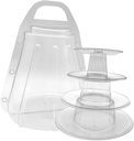 DECHOUS 1set Macaron Tower Packaging Box Display Rack Cake Carrier for Transport