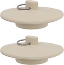 2pcs Rubber Sink Stopper Tub Stopper Bathtub Stop Drain Plug Drain Cover Suitable for 1-1/2 inch to 2 inch Drain Pipe White