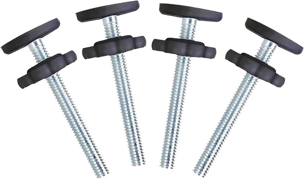 4 Pack Baby Gate Replacement Parts Threaded Spindle Rod 8MM(M8), Screw Bolts Hardware Kit for Pet & Dog Pressure Mounted Safety Door & Stair Gates (a Black)