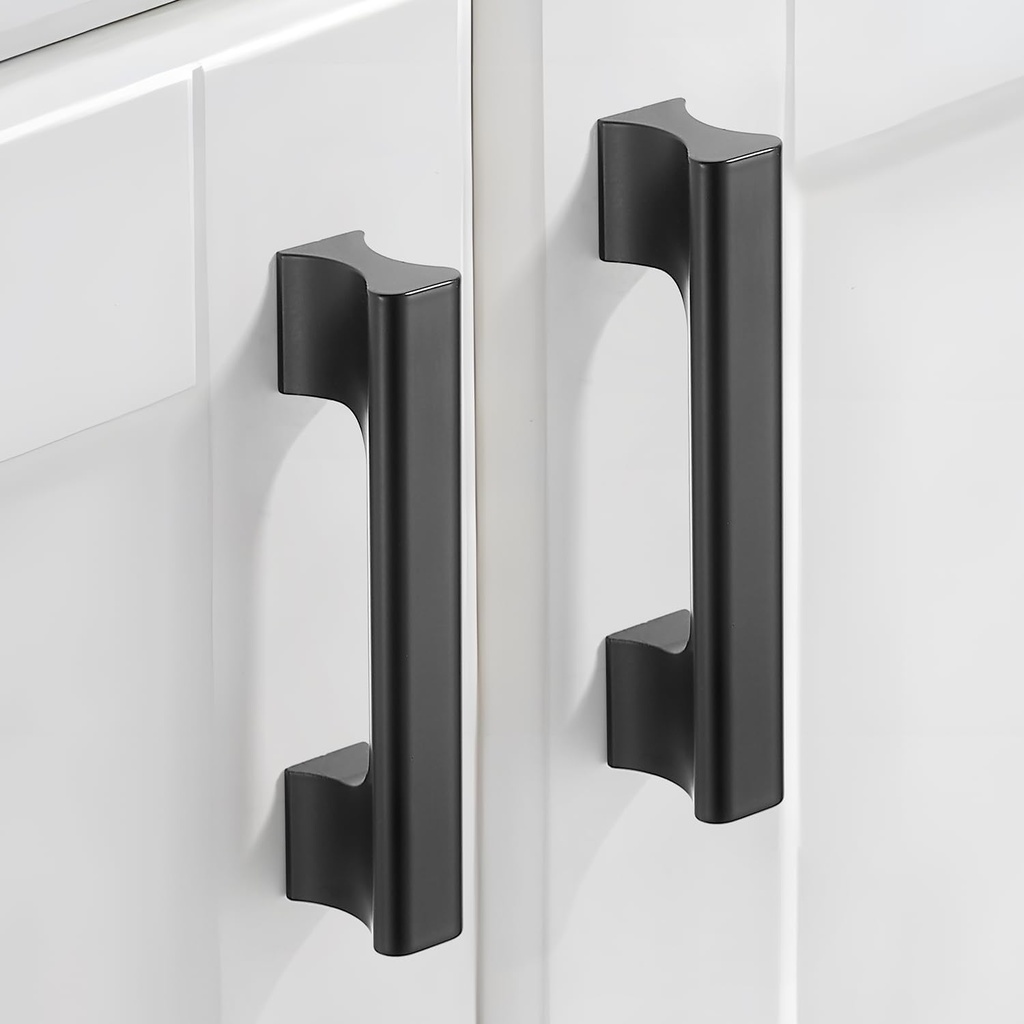 10 Pack 3 Inch Kitchen Cabinet Handles Black Drawer Pulls and Knobs for Cupboard Door Dresser Pulls Black Cabinet Hardware
