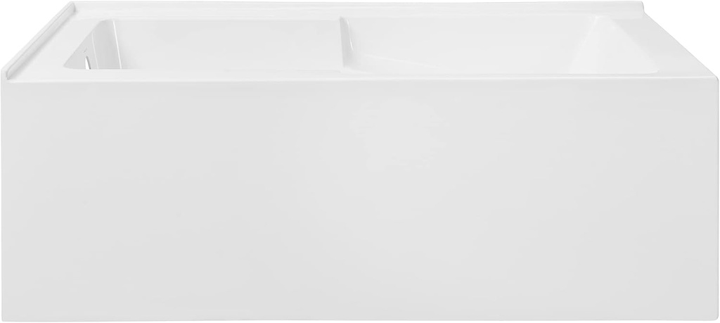 Reims 60" x 32" Left-Hand Drain Drain Alcove Tub with Corner Apron