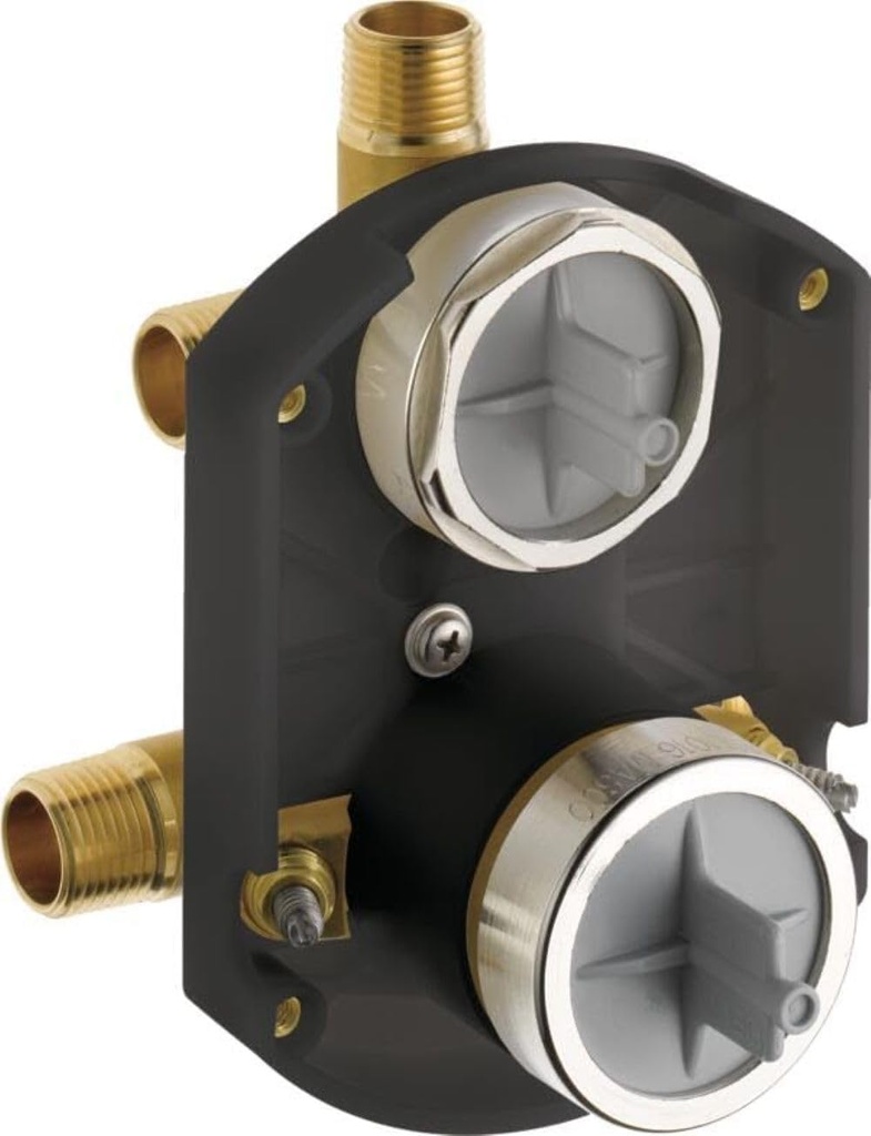 Delta Faucet R22000 MultiChoice Universal Valve 3-Setting 6-Setting Custom Shower Integrated Diverter Rough, Custom Shower Valve Kit, Brass Construction, R22000-WS (Screwdriver Stops Included)