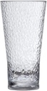 Fortessa Outside Shatter and Chip Resistant BPA Free 6 Pack Premium Copolyester Plastic Drinkware Glasses, Hammered Iced Beverage, 20 Ounce (6 Pack)