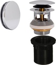 Westbrass D980LTBAA-26 1-1/2" NPSM Integrated Overflow Drain Trim Kit with Illusionary No-Hole Overflow and ABS Adapter, Brass, Polished Chrome