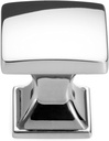 KOOFIZO 30 Pack Polished Chrome Cabinet Knobs Chrome Drawer Knobs K09 Square Single Hole Cabinet Pulls for Cabinets Drawers Dresser Cupboard Bedroom Closet Bathroom Vanity