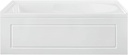 Bastille 60 in. x 32 in. Acrylic Glossy White, Alcove, Integral, Left-Hand Drain, Apron Bathtub