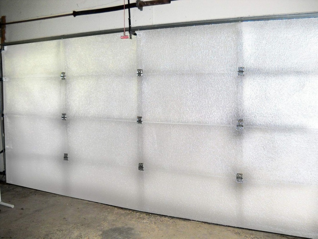 Garage Door Insulation KIT Reflective Foam (not Cheap Bubble) White 18' x 8'