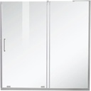 Elegant Kitchen and Bath TD444-6060BNK Frameless tub Door 60 x 60 Brushed Nickel
