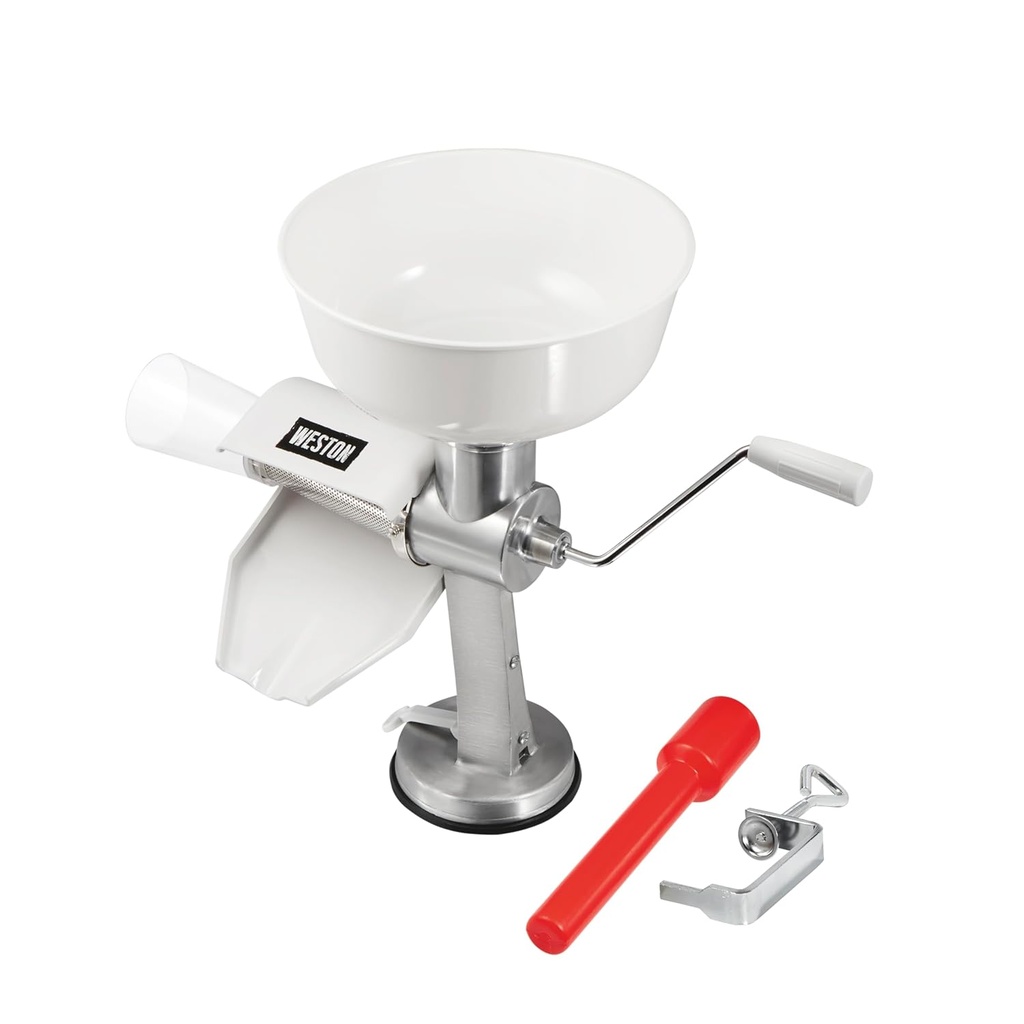 Weston Food Strainer and Sauce Maker for Tomato, Fresh Fruits and Vegetables ,White