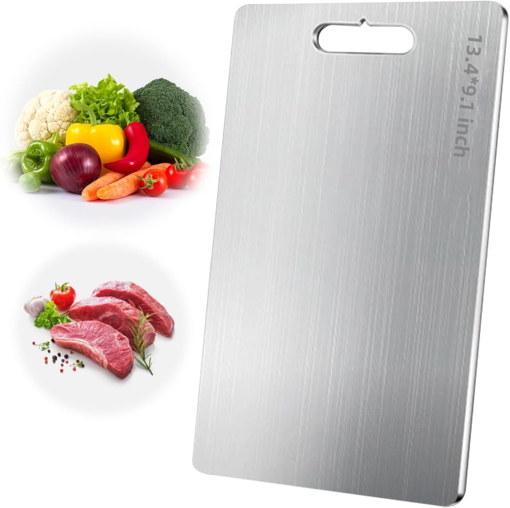 Titanium Cutting Board, Upgrade Pure Cut TitanIum Cutting Boards for Kitchen, Safe Durable Extra Large Cutting Board for Meat Fruit Vegetables