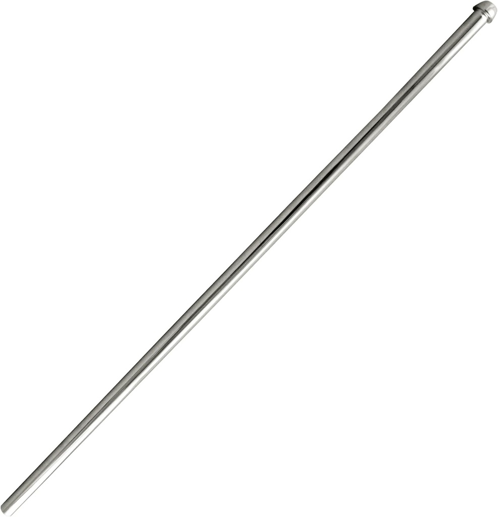 Westbrass D122-05 1/2" x 20" Brass Bullnose Faucet Riser Supply Line, Polished Nickel