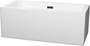 Melody 60 Inch Freestanding Bathtub in White with Matte Black Drain and Overflow Trim