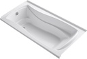 Kohler K-1259-L-0 Alcove Acrylic Bathtub w/Tile Flange & Drain White