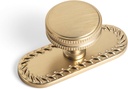 Goo-Ki Champagne Bronze Cabinet Knobs with Base Back Plate, 6 Pack Drawer Knob with Spacer Zinc Alloy Hardware for Kitchen Cupboard