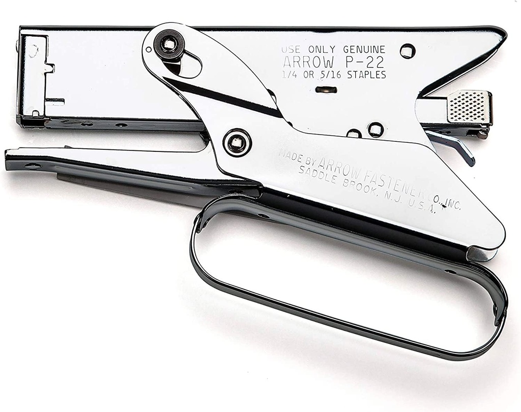 Arrow P22 Heavy Duty Handheld Plier Stapler for Crafts, Office, and Insulation, Uses 1/4-Inch and 5/16-Inch Staples