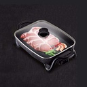 Indoor Korean Barbecue Grill Barbecue Pot Electric Hot Pot Multi-Function Electric Cooker Household Electric Frying Pan Electric Skillet Roasting Integrated 7L Large Capacity,Portable Nonstick G