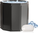 YYW Portable Ice Bath Tub for Adult Cold Plunge PVC Collapsible Tub, 31.5x27.5in, Dark gray (31.5 * 27.5 * 27.5 in)