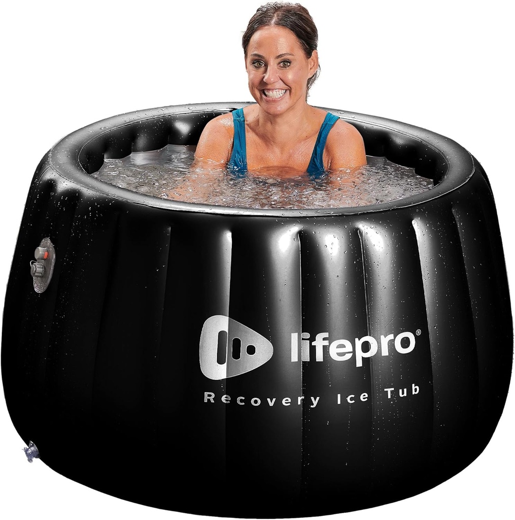 Lifepro 2-Person Portable Ice Bath Tub for Athletes - Self-Inflatable Ice Bath Tub for Adults- Foldable Ice Pod Cold Plunge Tub for Outdoor Ice Bath - Durable Ice Plunge Tub for Ice Baths at Home