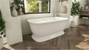 Ascend 59 in. L x 31-1/2 in. W x 23-5/8 in. H Freestanding Acrylic Bathtub, Matte Black Drain
