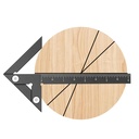 Aluminum Imperial Circle Center Positioning, 45/90 Degree Positioning Ruler, Right Angle Positioning, Centerline Positioning, Multi-Function Arrow Ruler, High-Precision Measuring Ruler,044BK