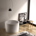 HEATGENE 41" Acrylic Freestanding Bathtub Contemporary Soaking Tub Easy to Install UPC Certified Chrome Drain & Overflow Assembly Included
