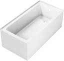 Aqua Eden VTAP6030R22TS 60-Inch Acrylic 2-Wall Corner Alcove Tub with Right Hand Drain, White