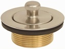 PROPLUS 173103 Lift-And-Turn Bathtub Drain With Bushing, Brushed Nickel
