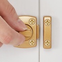 2 Packs Rotate Bolt Latch Gate Latches Safety Door Lock,Pet Door Lock, Cabinet Furniture,Bathroom，Windows,Antique Lock Gate Latches Wine Cabinet Closet Door Latches (Alluvial Gold_2 Pack)