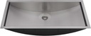 Ruvati 34 x 14 inch Brushed Stainless Steel Rectangular Bathroom Sink Undermount - RVH6134ST