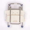 Generic Folding Bath Bench Chair, for Elderly Disabled Adjustable Height Anti-Slip Safety Seat Living Aid Bathtub Seat Shower Stool, 51*31cm, White